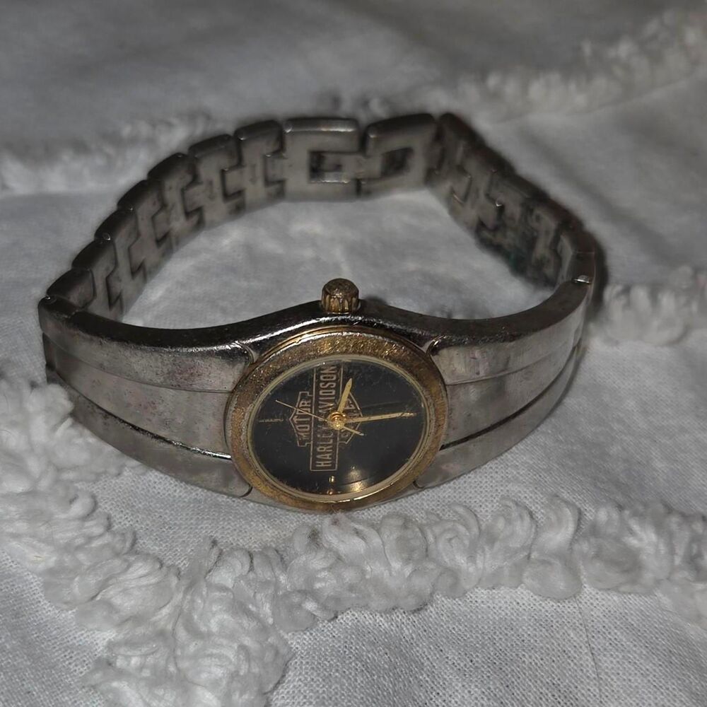 Vintage Harley Davidson Two-Tone  ladies Biker Watch pre-loved  untested  Y2K